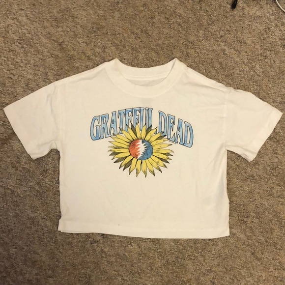 Teen Large Cotton Grateful Dead Crop Top - Picture 2 of 4